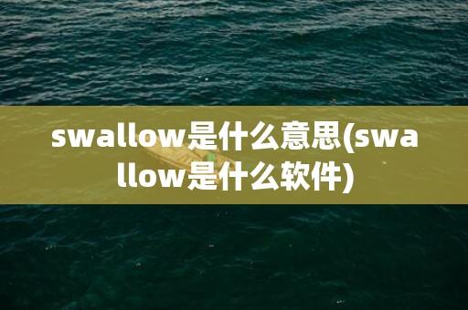 swallow是什么意思(swallow是什么软件)