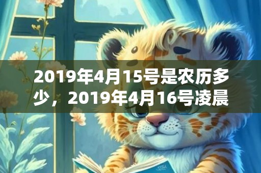 2019年4月15号是农历多少，2019年4月16号凌晨出生的女孩起什么名字好