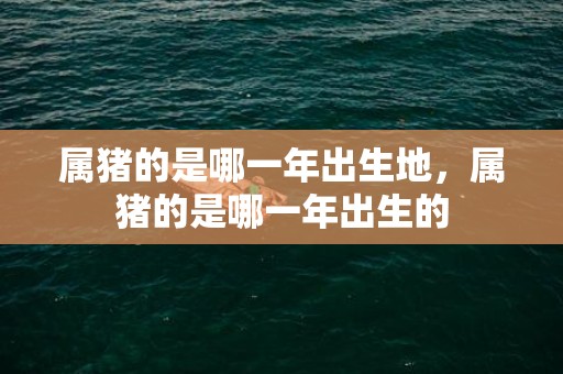 属猪的是哪一年出生地，属猪的是哪一年出生的
