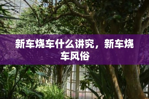 新车烧车什么讲究，新车烧车风俗