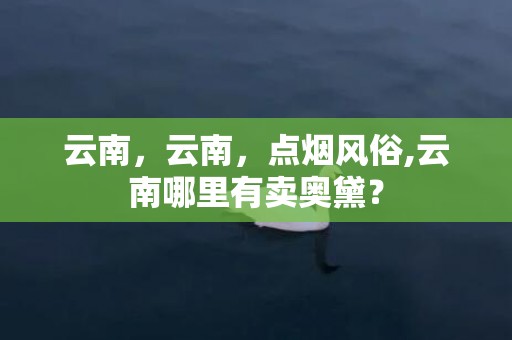 云南，云南，点烟风俗,云南哪里有卖奥黛？