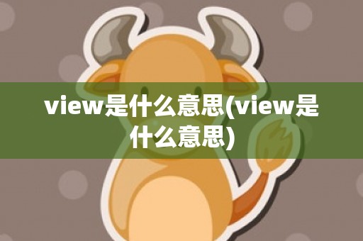 view是什么意思(view是什么意思)