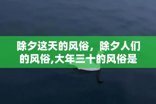 除夕这天的风俗，除夕人们的风俗,大年三十的风俗是什么？