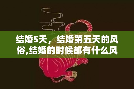 结婚5天，结婚第五天的风俗,结婚的时候都有什么风俗？
