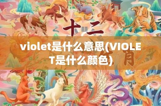 violet是什么意思(VIOLET是什么颜色)