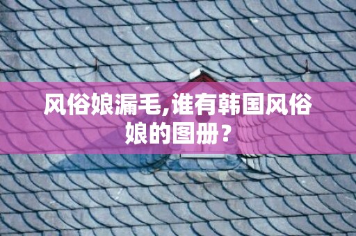 风俗娘漏毛,谁有韩国风俗娘的图册？