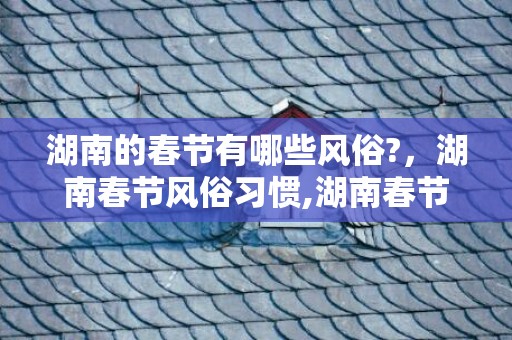 湖南的春节有哪些风俗?，湖南春节风俗习惯,湖南春节有哪些习俗？？？？，急~急~急！