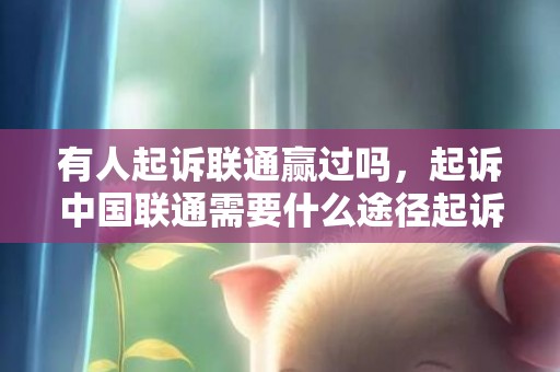 有人起诉联通赢过吗，起诉中国联通需要什么途径起诉