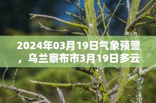 2024年03月19日气象预警，乌兰察布市3月19日多云转晴最高温度8度