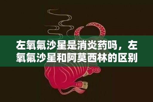 左氧氟沙星是消炎药吗，左氧氟沙星和阿莫西林的区别