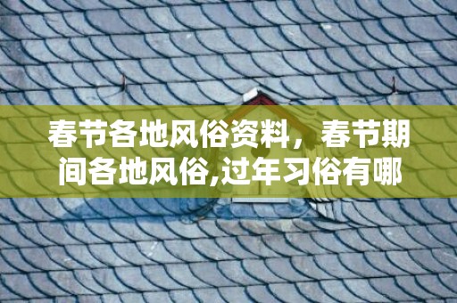 春节各地风俗资料，春节期间各地风俗,过年习俗有哪些？