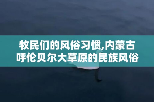 牧民们的风俗习惯,内蒙古呼伦贝尔大草原的民族风俗？