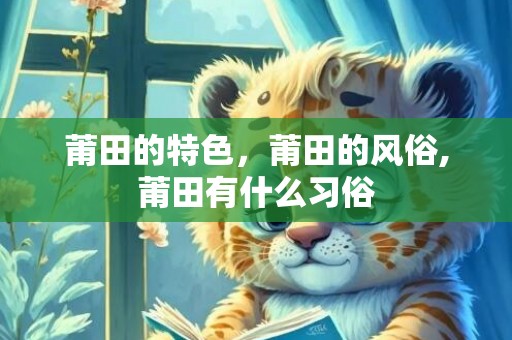 莆田的特色，莆田的风俗,莆田有什么习俗