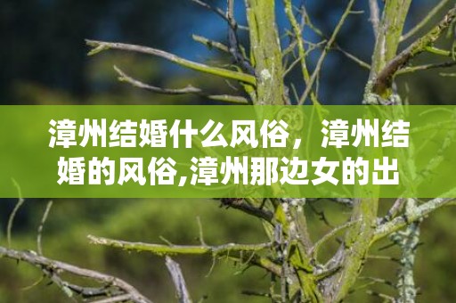 漳州结婚什么风俗，漳州结婚的风俗,漳州那边女的出嫁有什么风俗？