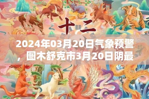 2024年03月20日气象预警，图木舒克市3月20日阴最高温度20度