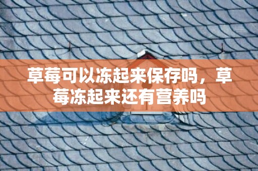 草莓可以冻起来保存吗，草莓冻起来还有营养吗