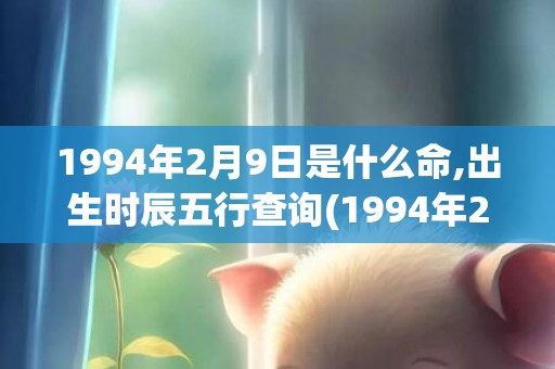 1994年2月9日是什么命,出生时辰五行查询(1994年2月9日出生属什么)