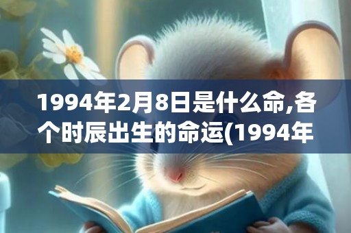 1994年2月8日是什么命,各个时辰出生的命运(1994年2月8号出生属于哪种命)