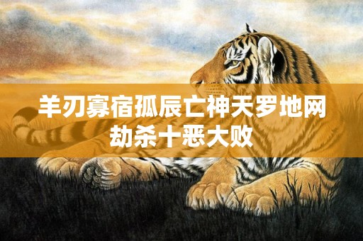 羊刃寡宿孤辰亡神天罗地网劫杀十恶大败