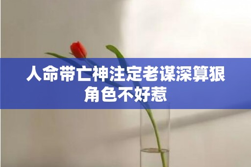 人命带亡神注定老谋深算狠角色不好惹