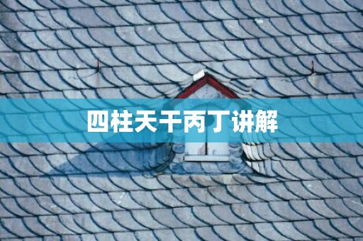 四柱天干丙丁讲解