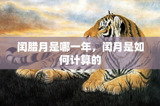 闰腊月是哪一年，闰月是如何计算的