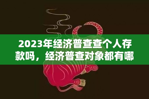 2023年经济普查查个人存款吗，经济普查对象都有哪些