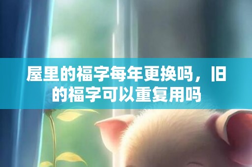屋里的福字每年更换吗，旧的福字可以重复用吗