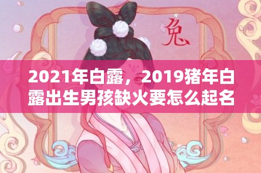 2021年白露，2019猪年白露出生男孩缺火要怎么起名字