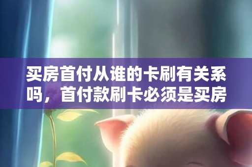 买房首付从谁的卡刷有关系吗，首付款刷卡必须是买房人的卡吗
