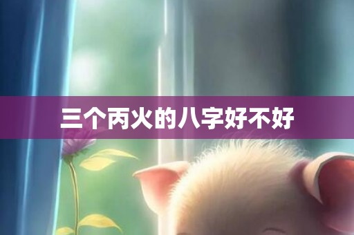 三个丙火的八字好不好