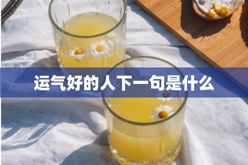 运气好的人下一句是什么