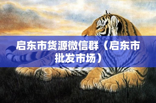 启东市货源微信群（启东市批发市场）