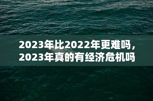 2023年比2022年更难吗，2023年真的有经济危机吗