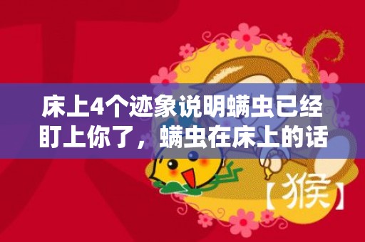 床上4个迹象说明螨虫已经盯上你了，螨虫在床上的话会是怎么样子的