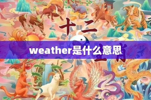 weather是什么意思