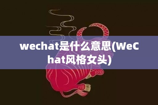 wechat是什么意思(WeChat风格女头)