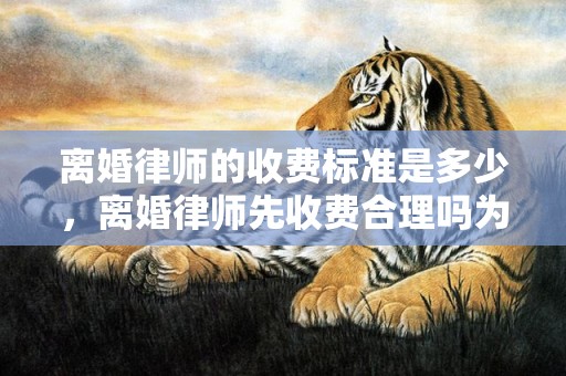 离婚律师的收费标准是多少，离婚律师先收费合理吗为什么呢 请律师打官司如何收费
