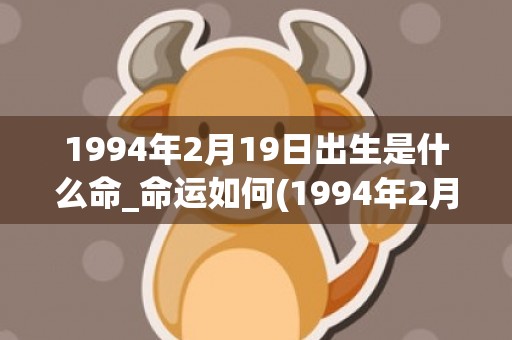 1994年2月19日出生是什么命_命运如何(1994年2月10日生辰八字)