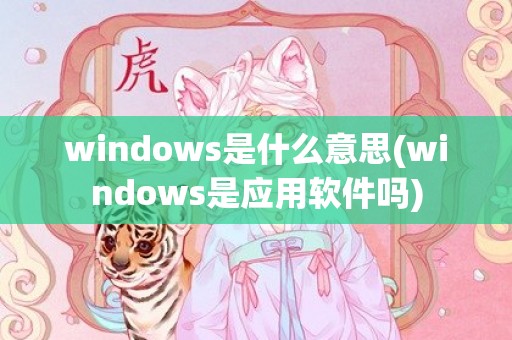 windows是什么意思(windows是应用软件吗)