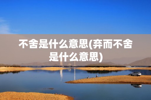 不舍是什么意思(弃而不舍是什么意思)