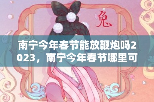 南宁今年春节能放鞭炮吗2023，南宁今年春节哪里可以放烟花