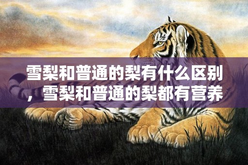 雪梨和普通的梨有什么区别，雪梨和普通的梨都有营养吗