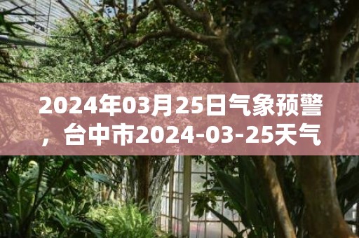 2024年03月25日气象预警，台中市2024-03-25天气预报 大部晴