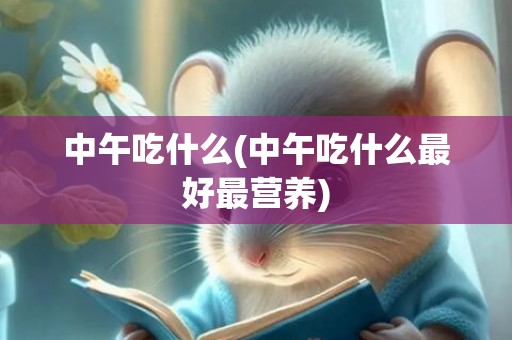 中午吃什么(中午吃什么最好最营养)
