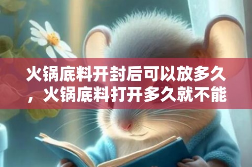 火锅底料开封后可以放多久，火锅底料打开多久就不能吃了