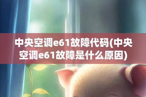 中央空调e61故障代码(中央空调e61故障是什么原因)