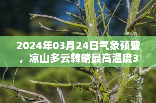 2024年03月24日气象预警，凉山多云转晴最高温度34度