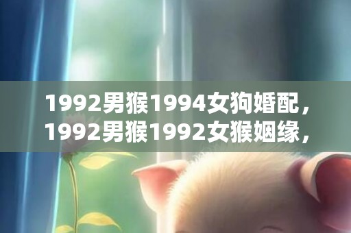 1992男猴1994女狗婚配，1992男猴1992女猴姻缘，猴和猴可以结婚吗