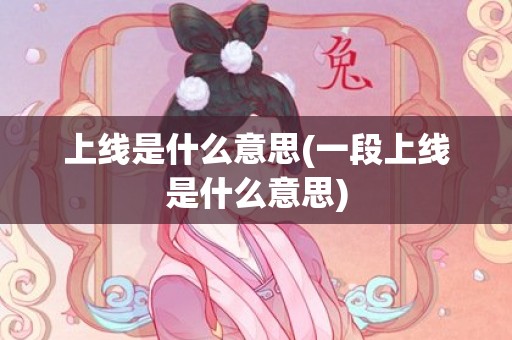 上线是什么意思(一段上线是什么意思)